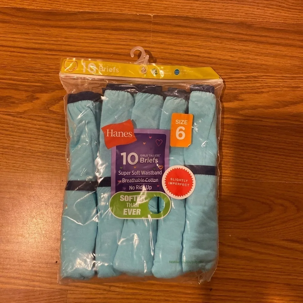 Hanes girls tagless